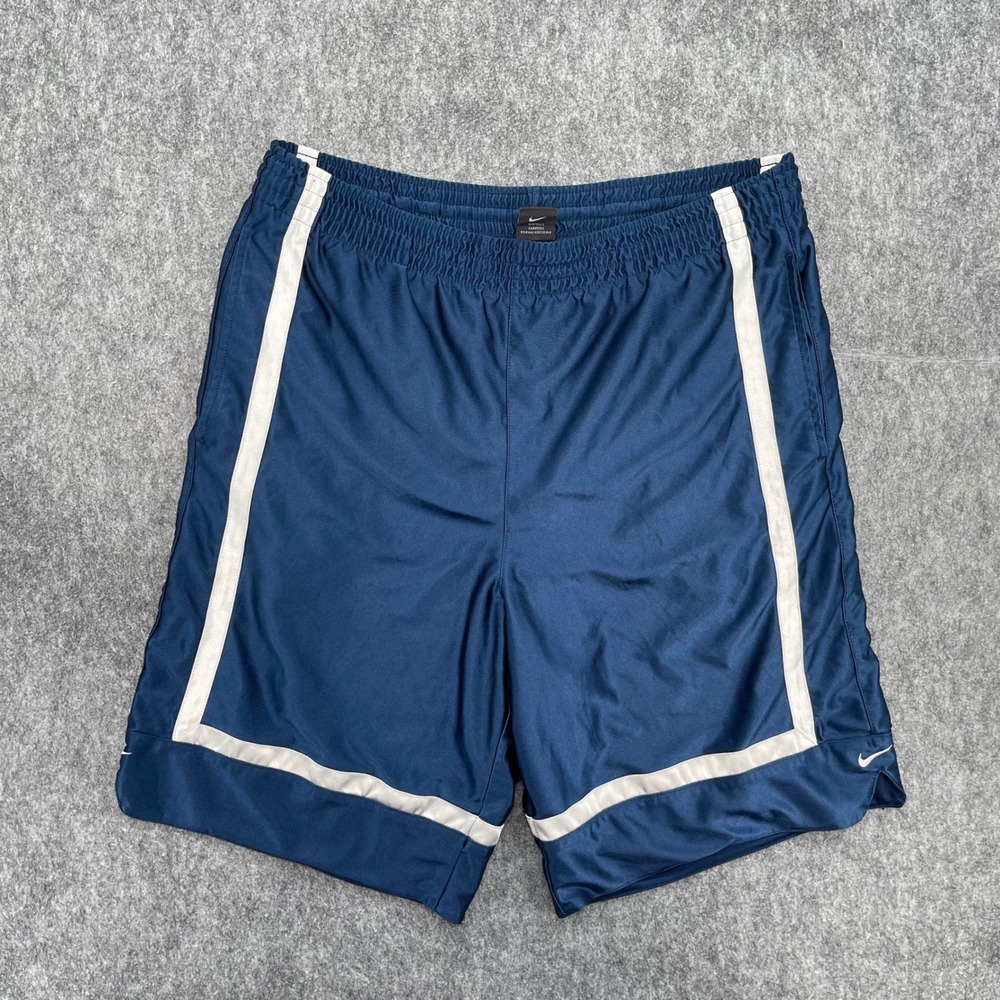 Vintage Nike Shorts Mens Large Blue Basketball Shorts Athletic Gym Pockets